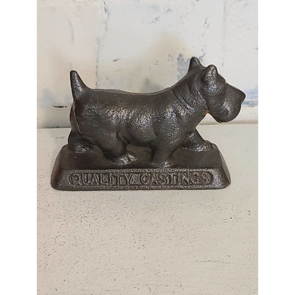 Old original cast iron Hamilton Foundry Scotty Dog Paperweight c. 1930's - Picture 2 of 6